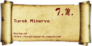 Turek Minerva névjegykártya